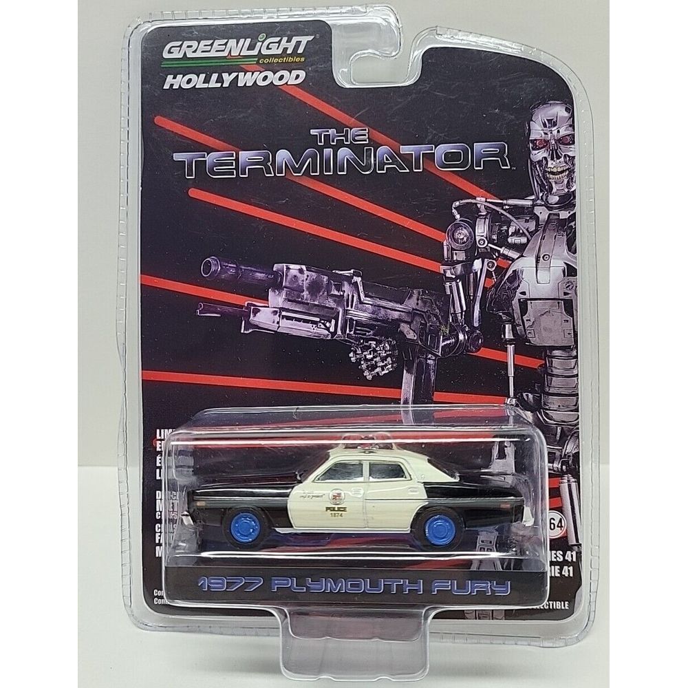 Greenlight‎ 1977 Plymouth Fury Police Terminator  Hollywood 1:64 Walmart Chase